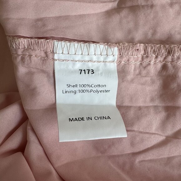 PrettyGarden Blouse‎ Womens XL Peachy Pink Eyelet Button Down L/S Boho Cottage - Picture 8 of 12